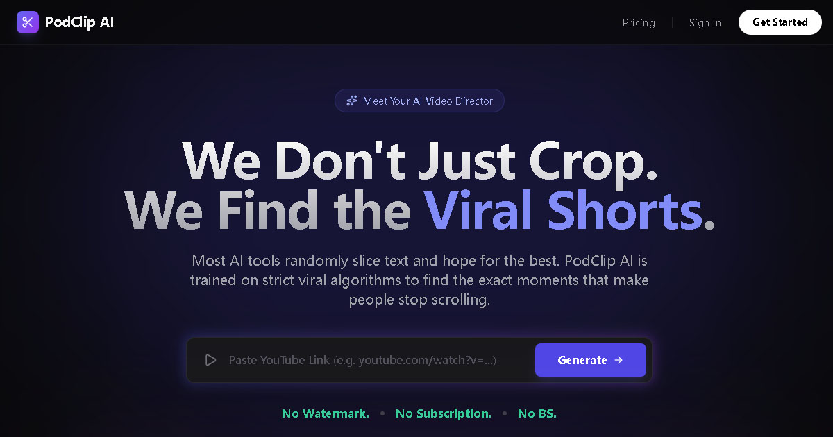 PodClip AI - YouTube Podcasts to Viral Shorts screenshot 4